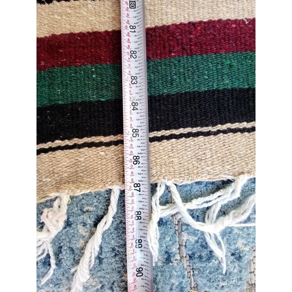 Southwestern Serape Blanket Boho Tribal Fringe Throw Rug Cabin Decor